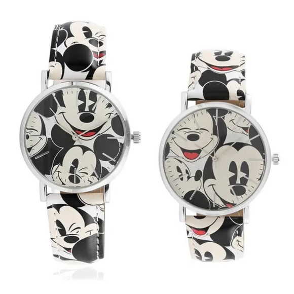 BNIB ACCUTIME HIS & HERS DISNEY MICKEY MOUSE JAPANESE MOVEMENT WATCH SET - Picture 1 of 11